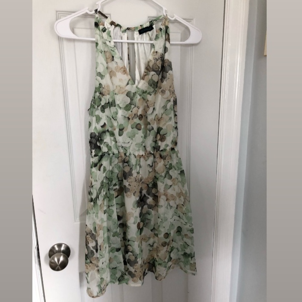 Green and Cream Dress